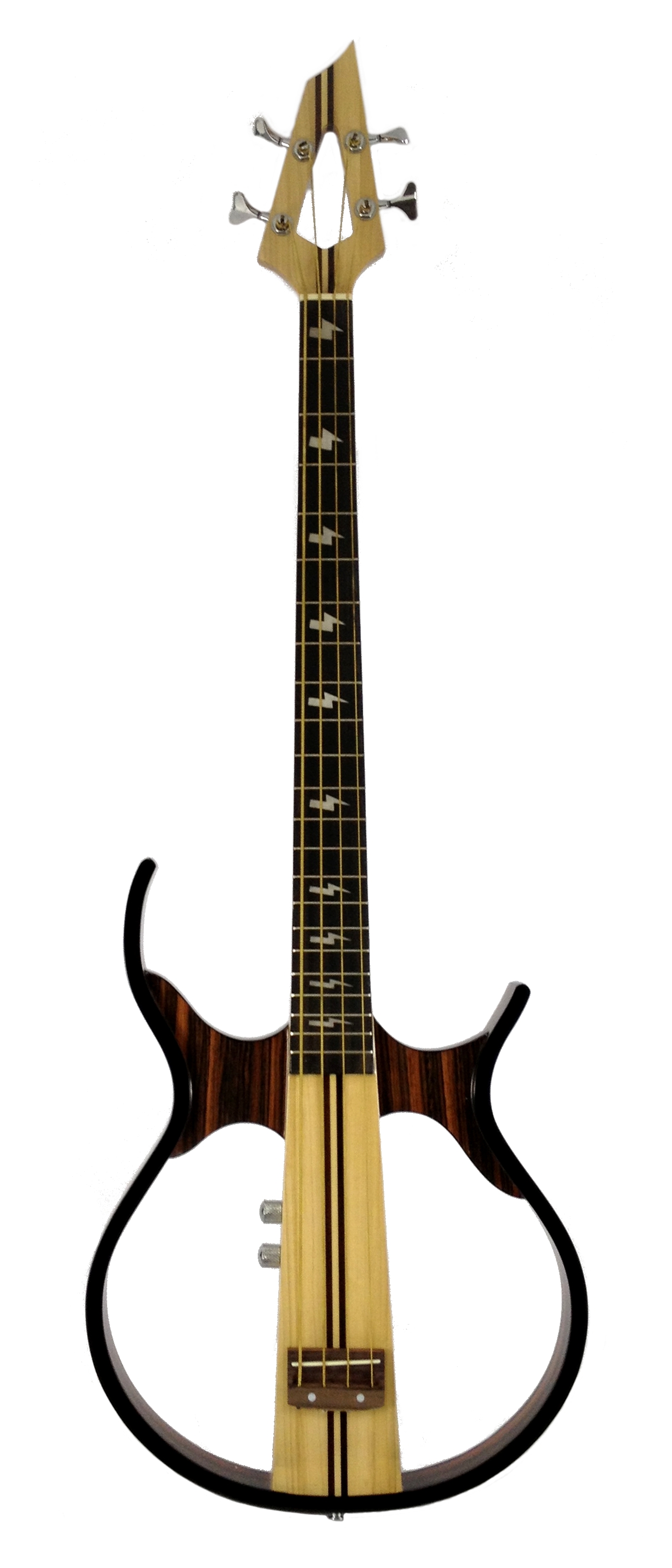 SILENT BASS GUITAR Sandalwood Hollow Body ElectricAcoustic Headphones