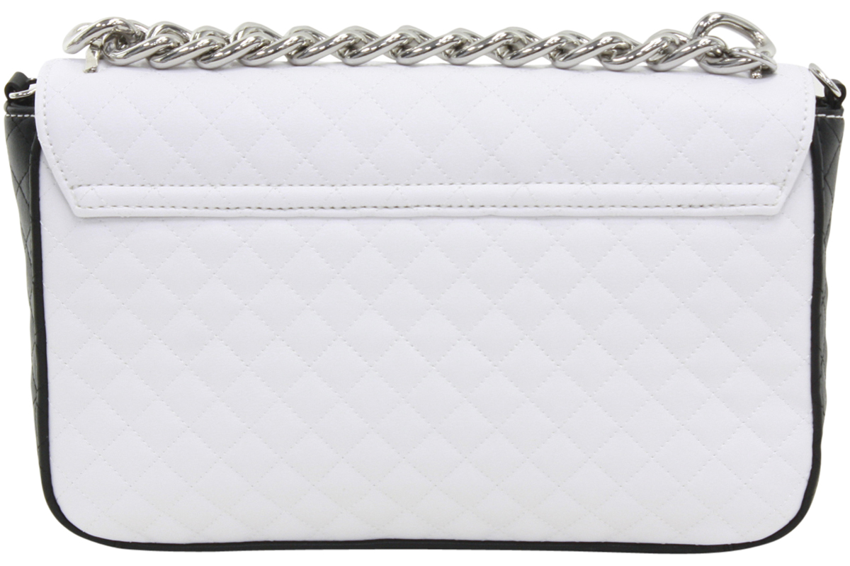 Guess Women/'s G Lux Quilted Man-Made Leather Flap-Over Crossbody Handbag