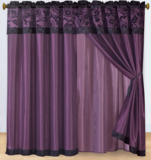 Curtains For Large Picture Windows Pink and Purple Sheer Curtains