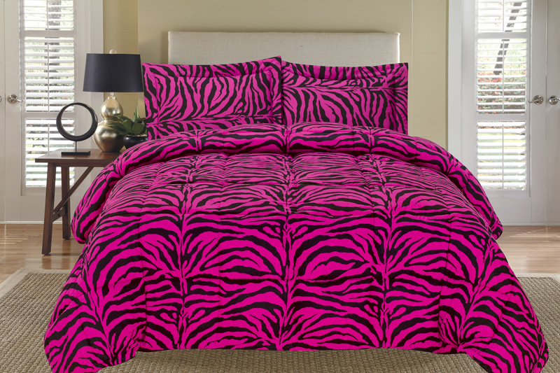 zebra pink and black down alternative comforter set full zebra pink and black down alternative comforter set full