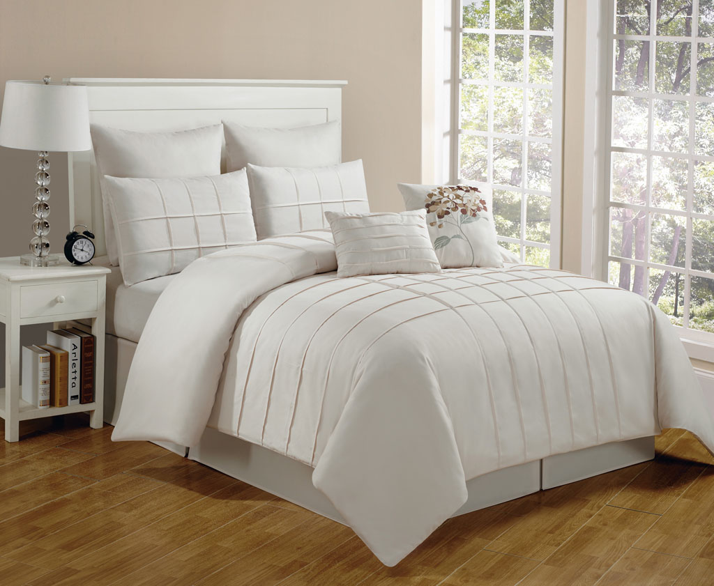 8 Piece Queen Layla Ivory Comforter Set eBay