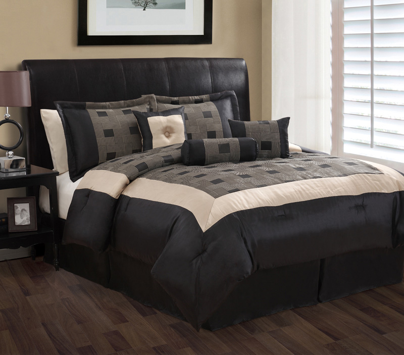 7 piece king theo black and gray jacquard comforter set ebay 7 piece king theo black and gray jacquard comforter set ebay