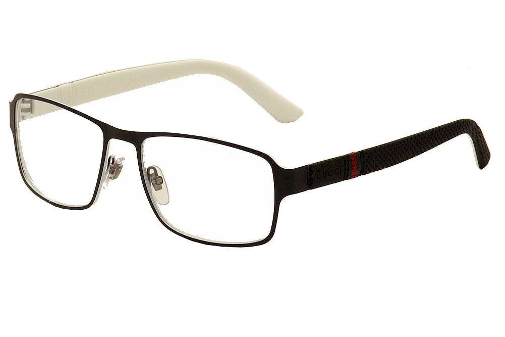 Gucci Men's Eyeglasses GG2271 GG/2271 M5B Black/White Rubber Optical