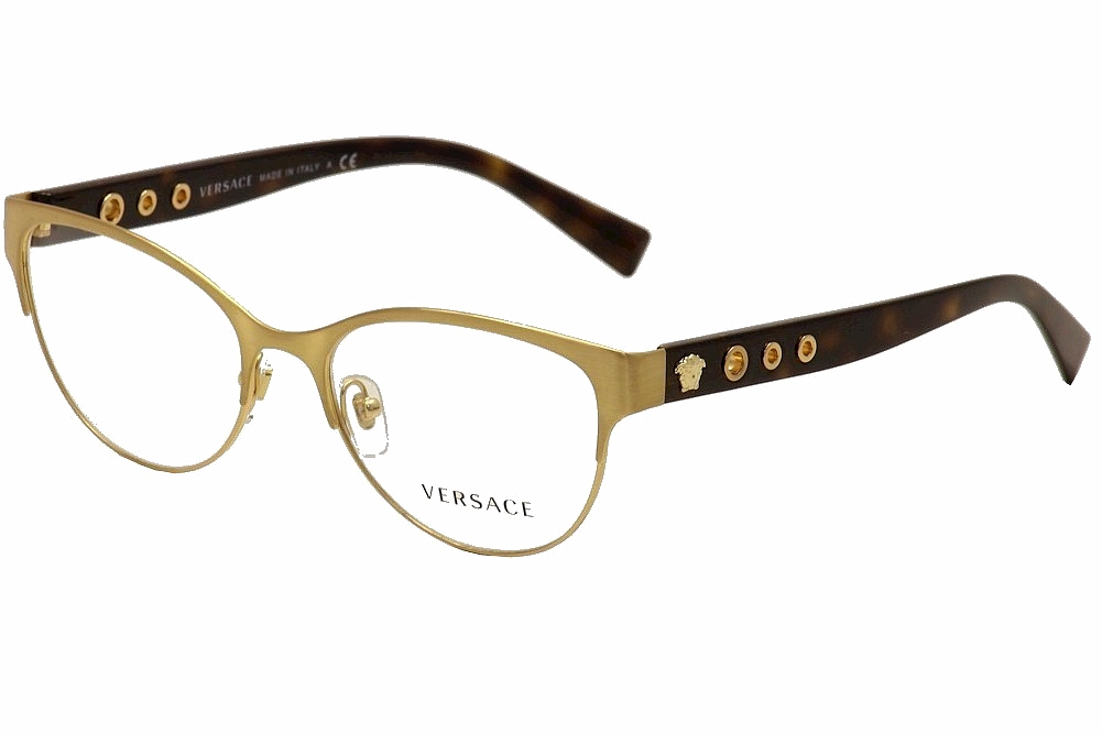 Versace Women's Eyeglasses VE1237 VE/1237 1352 Gold Full Rim Optical