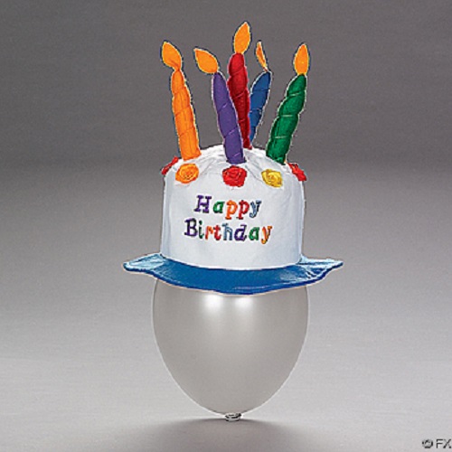 Felt Childs Party Happy Birthday Cake Hat with Candles