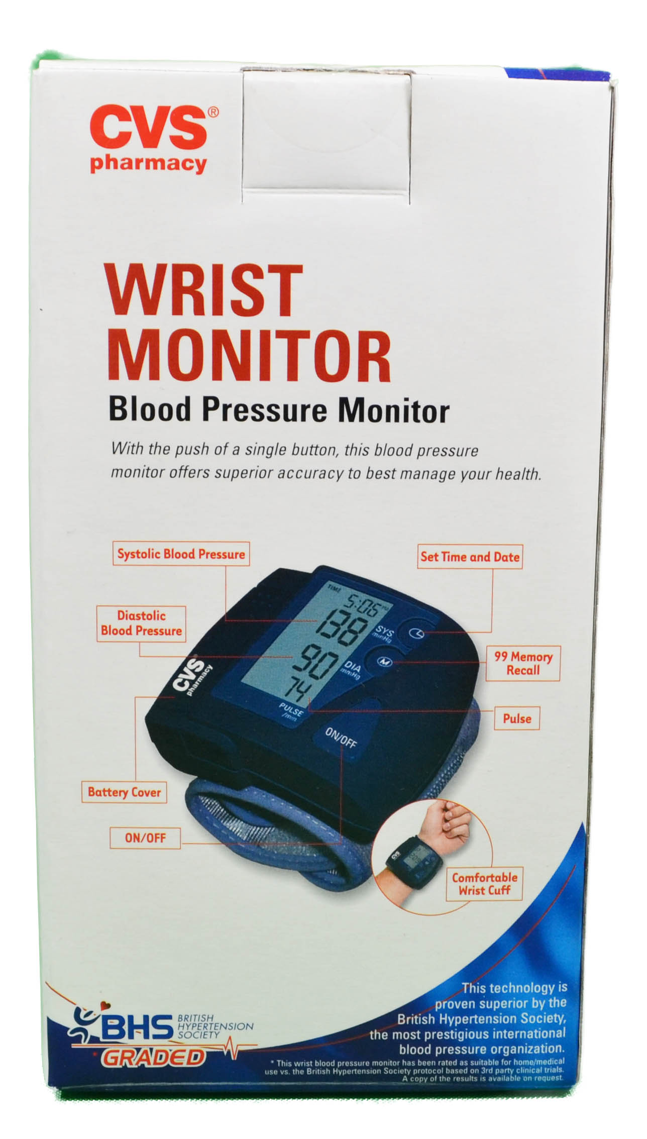 cvs pharmacy blood pressure monitor digital wrist cuff pulse reader
