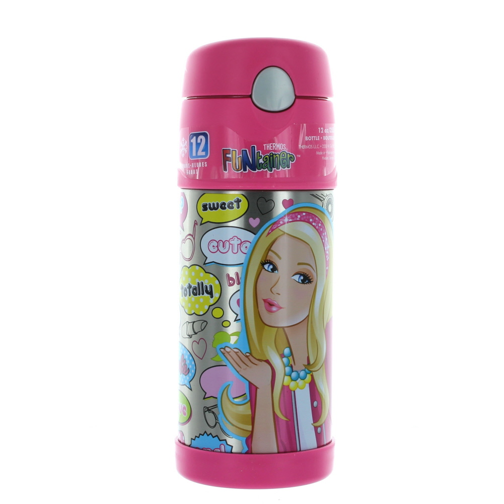 Thermos Barbie Funtainer 12oz Insulated Bottle with Straw eBay