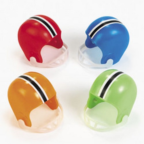 Lot of 12 Plastic Football Helmets Boys Party Favors eBay