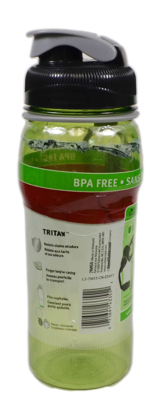 Rubbermaid BPA Free Water Bottle Refill Reuse 20oz Flip Top Lid Choose Colors