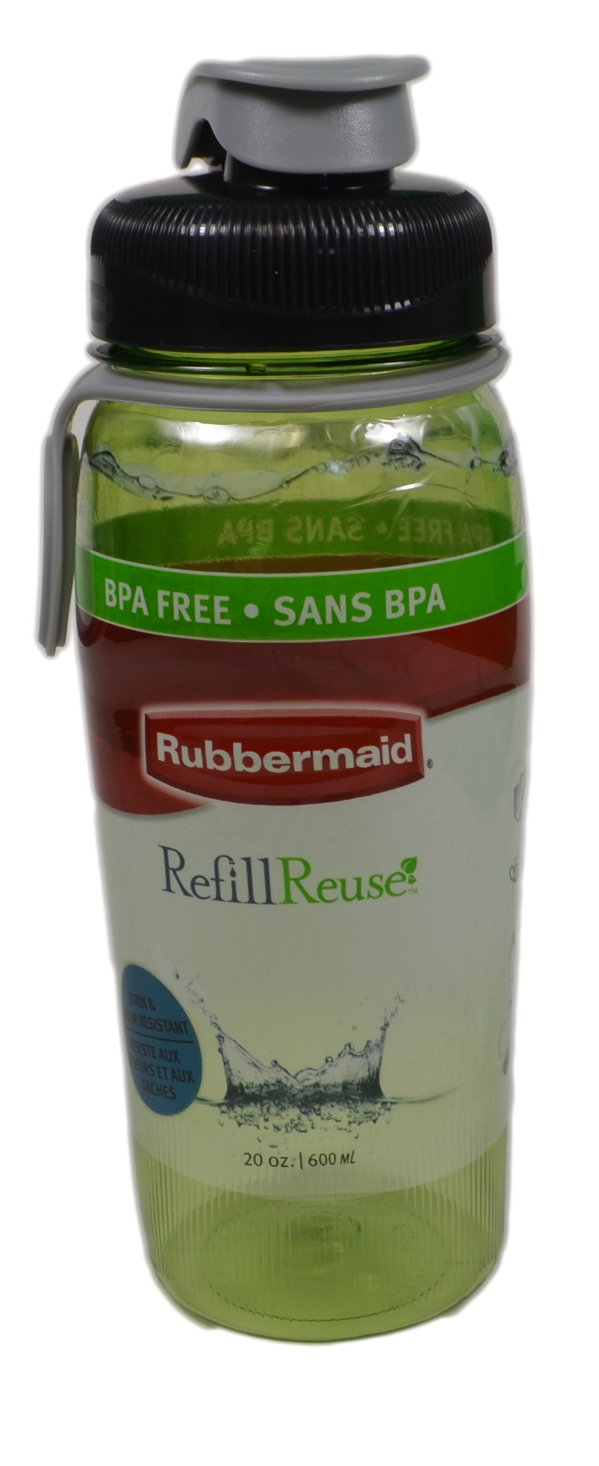 Rubbermaid BPA Free Water Bottle Refill Reuse 20oz Flip Top Lid Choose