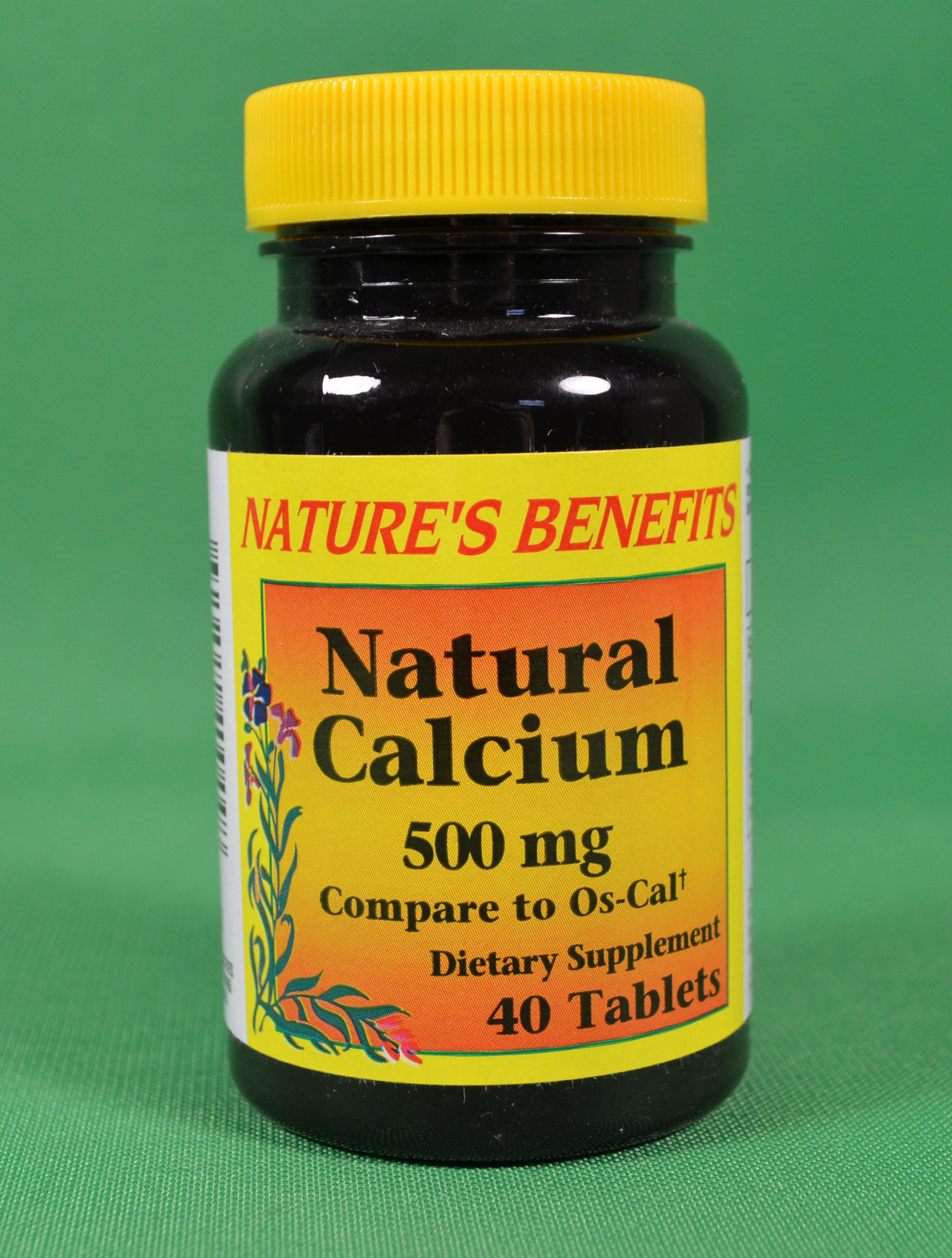 Natural Calcium 500mg Dietary Supplement 40 Tablets eBay