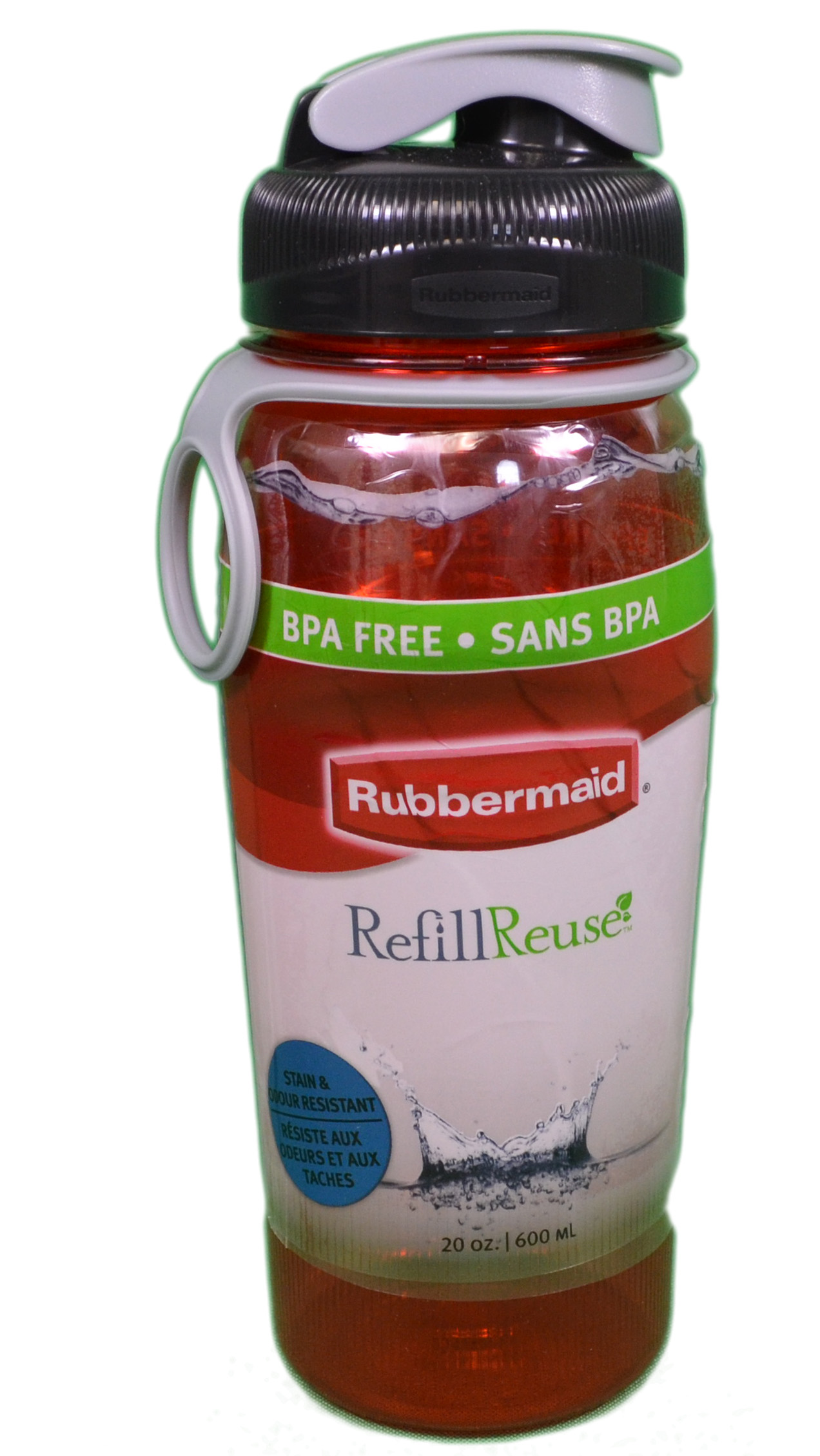 Rubbermaid BPA Free Water Bottle Refill Reuse 20oz Flip Top Lid Choose
