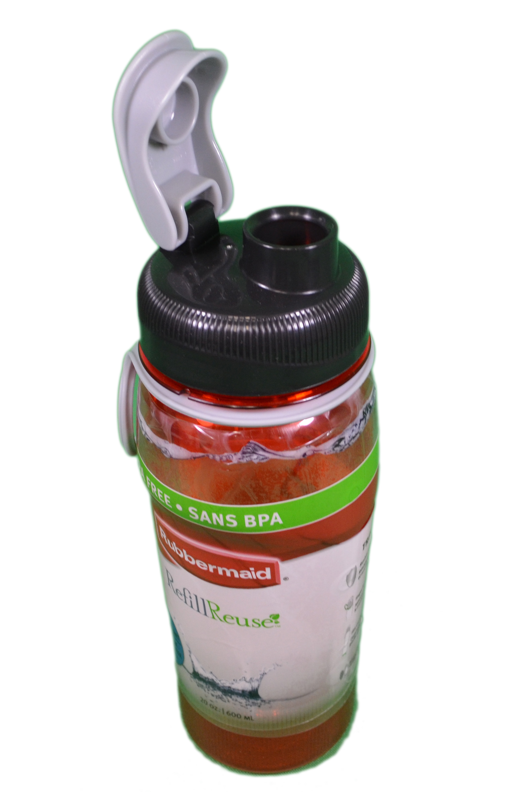 Rubbermaid BPA Free Water Bottle Refill Reuse 20oz Flip Top Lid Choose Colors