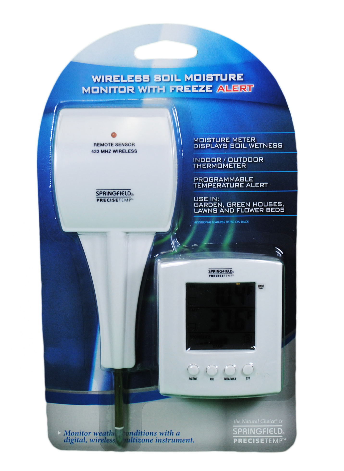 Springfield Precise Temp Wireless Digital Soil Moisture Monitor Tester