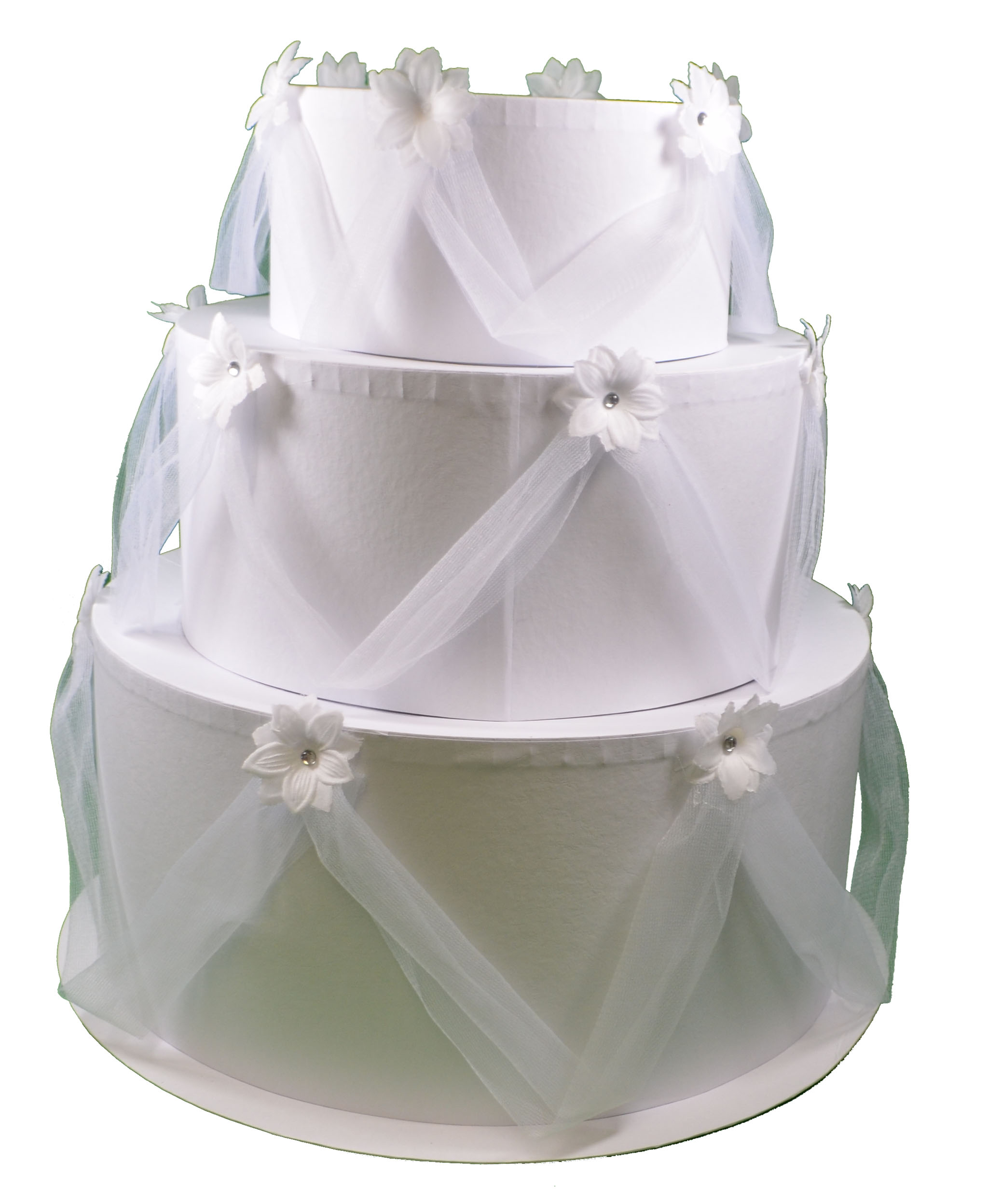 ... Cardboard Wedding Cake Card Box White 3 Tier Keepsake Gift Holder