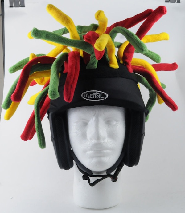 Mental Crazy Ski HELMET COVER Haywired Green Red Yellow