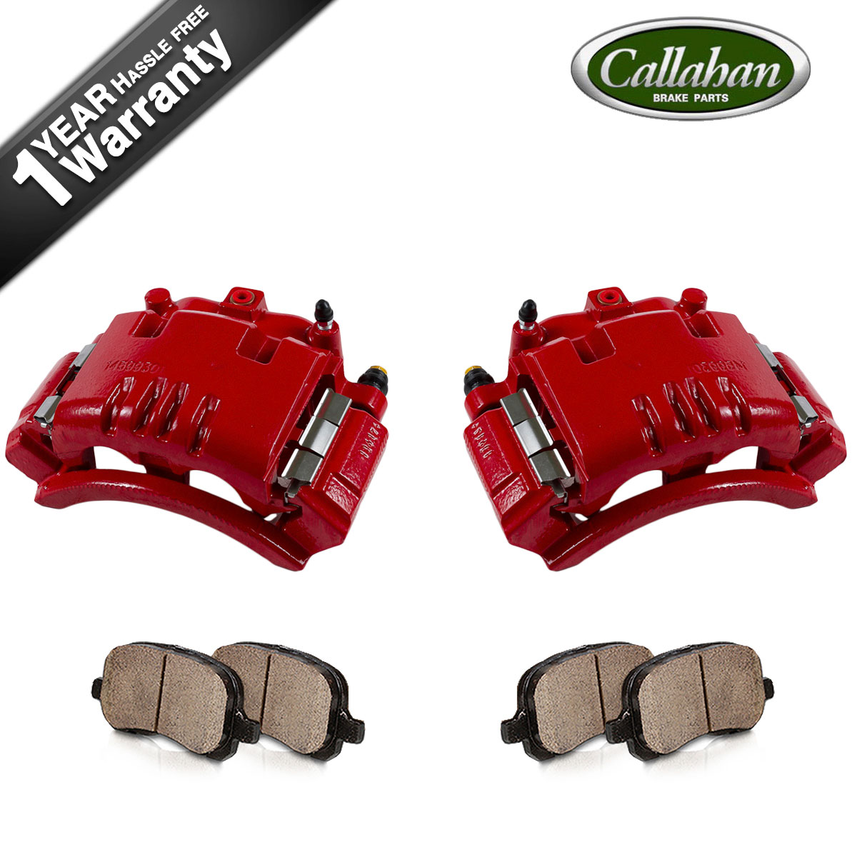 Rear Red Powder Coated Brake Calipers & Ceramic Pads Dodge Ram 1500