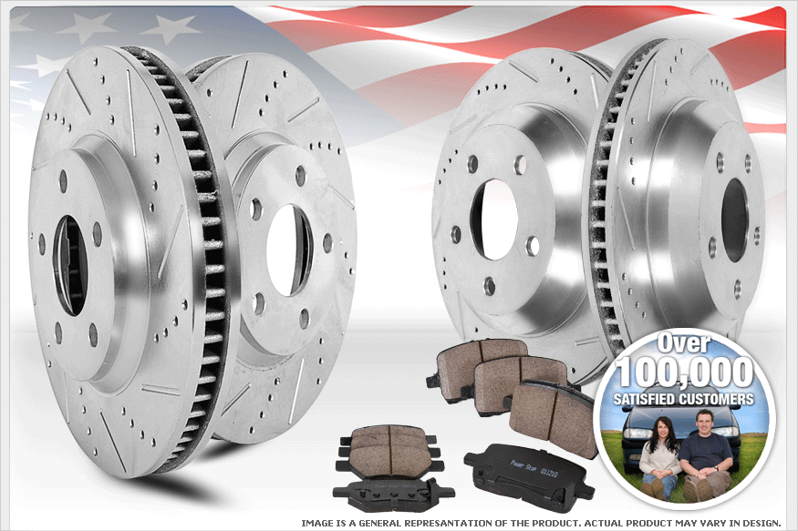 FRONT+REARCHRYSLER TOWN & COUNTRY DRILLED AND SLOTTED BRAKE ROTORS