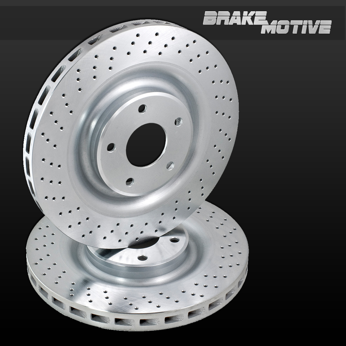 FRONT DRILLED BRAKE ROTORS 2006 2007 2008 2009 2010 2011 2013