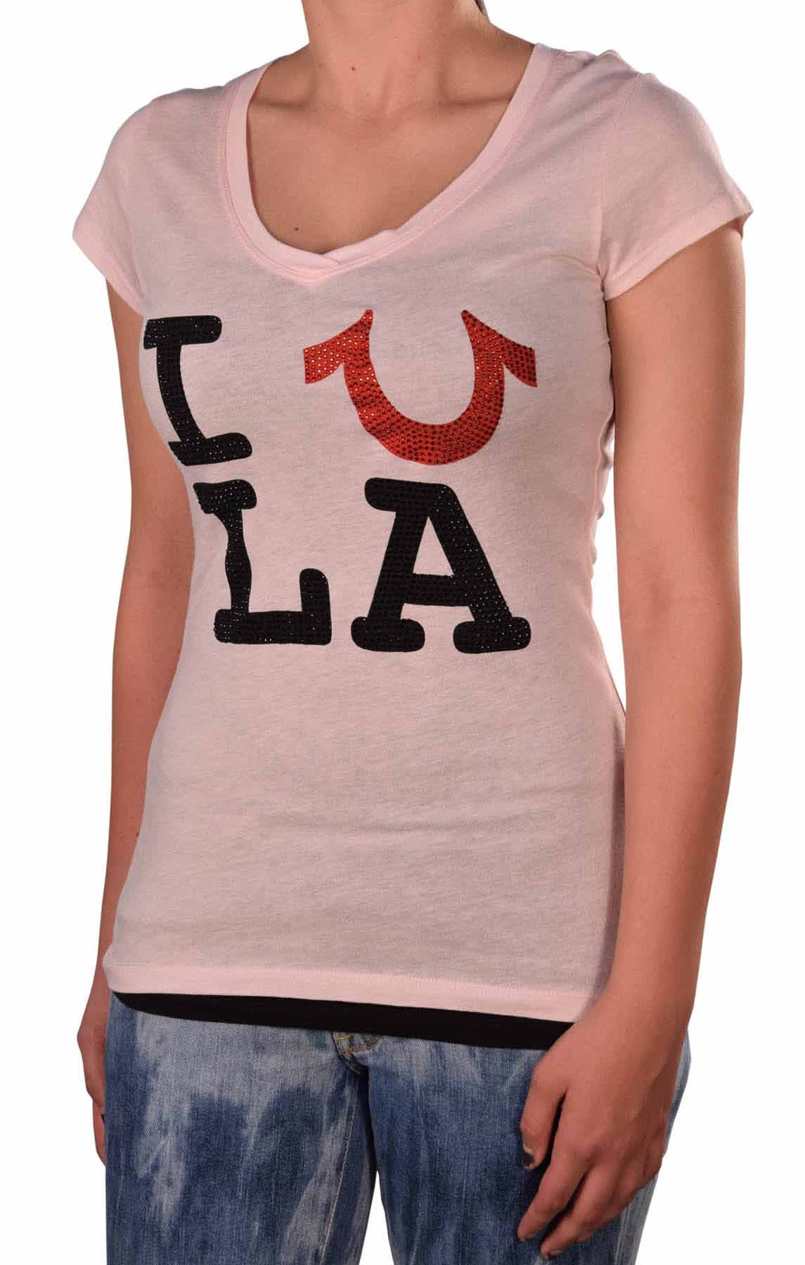 True Religion Brand Jeans Womens I U Los Angeles Bling VNeck Shirt eBay