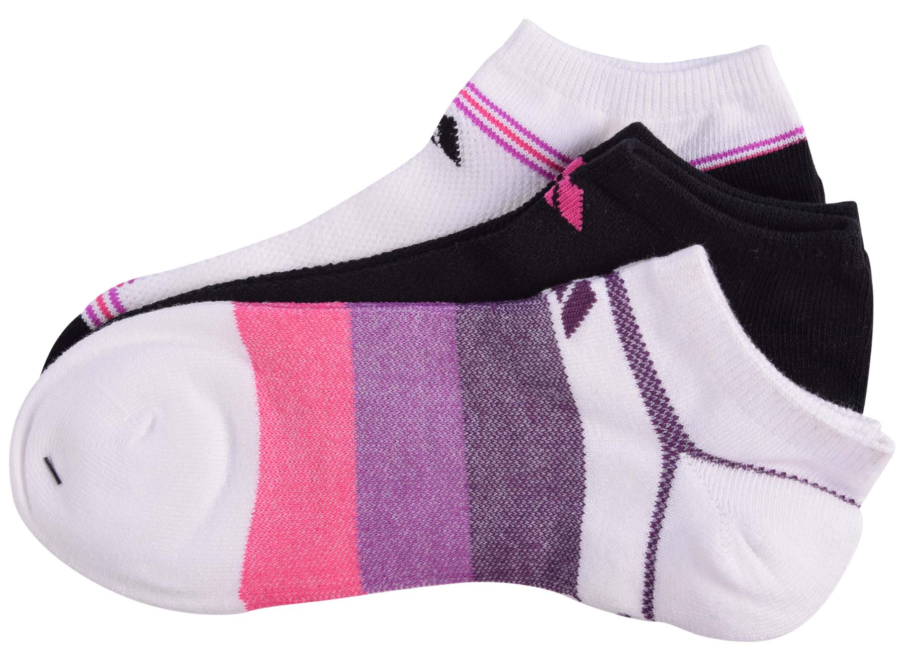 Adidas Women's Climacool Superlite No Show Socks Black/White/Pink eBay