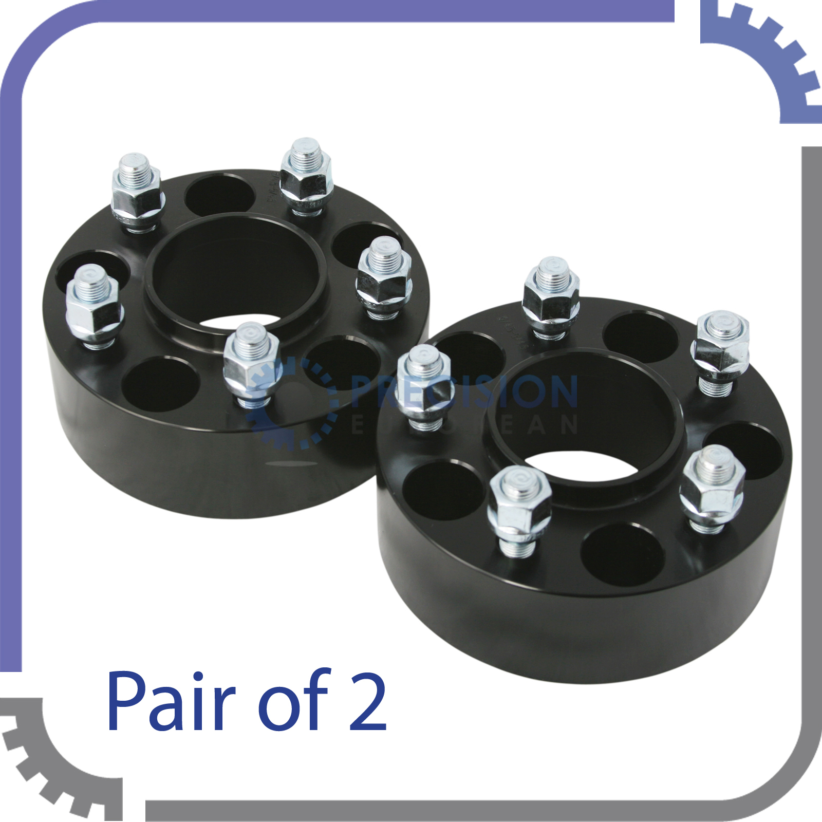 1.25" Chevy Hubcentric Wheel Spacers 5x4.75 to 5x4.75 12x1.5 Studs