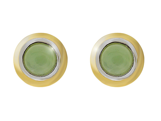 9ct Yellow Gold Jade Earrings