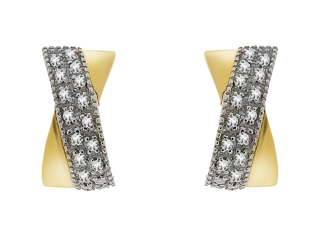 9ct Yellow Gold Single Cut Diamond Earrings