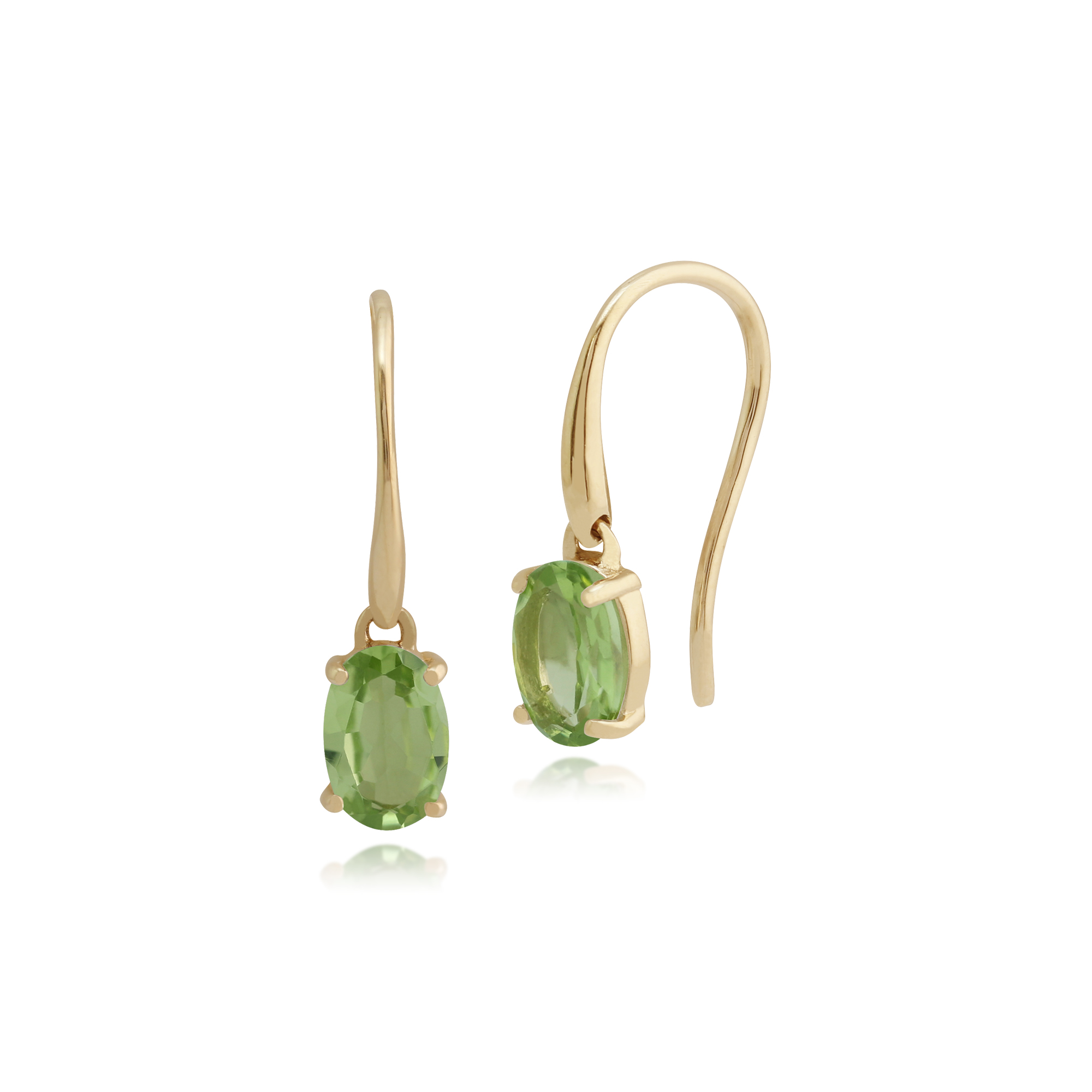 Gemondo 9ct Yellow Gold 1.03ct Peridot Drop Earrings eBay
