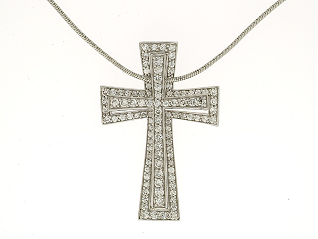 Silver CZ Necklace