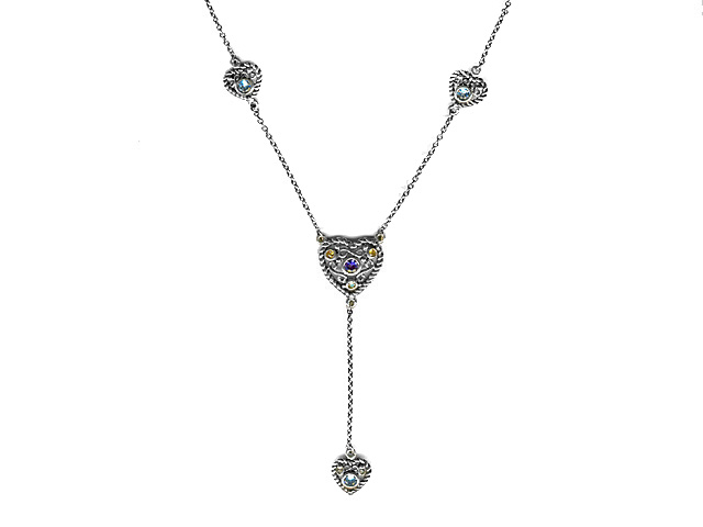 Silver Blue Topaz, Amethyst 