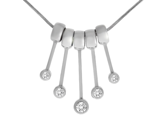 Sterling Silver CZ Necklace