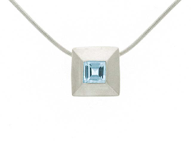 Silver and Blue Topaz Necklace