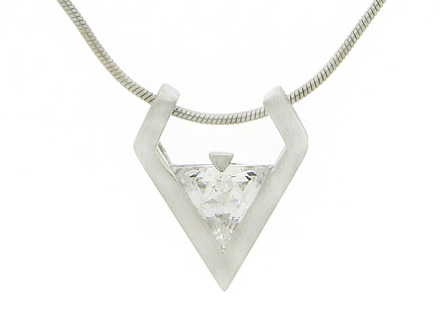 Silver CZ Necklace