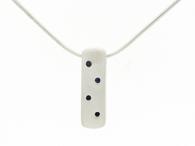 Silver Sapphire Necklace