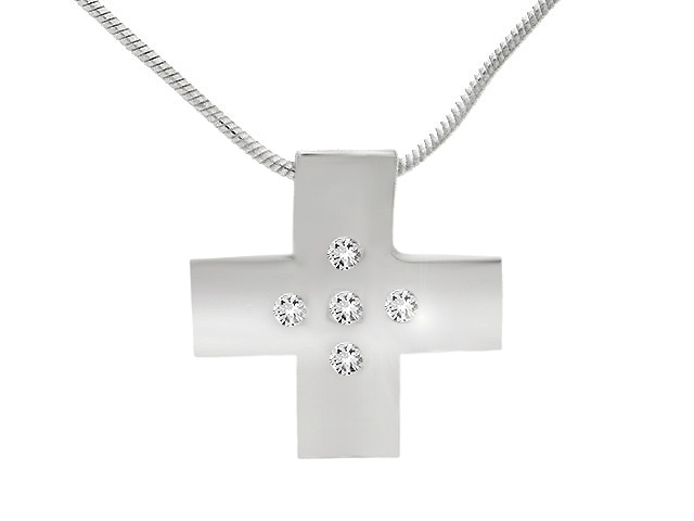 Silver CZ Necklace