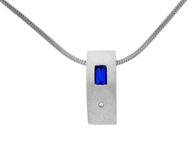 Silver Synth. Blue Spinel 