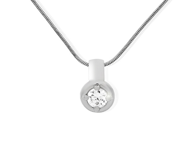 Silver CZ Necklace