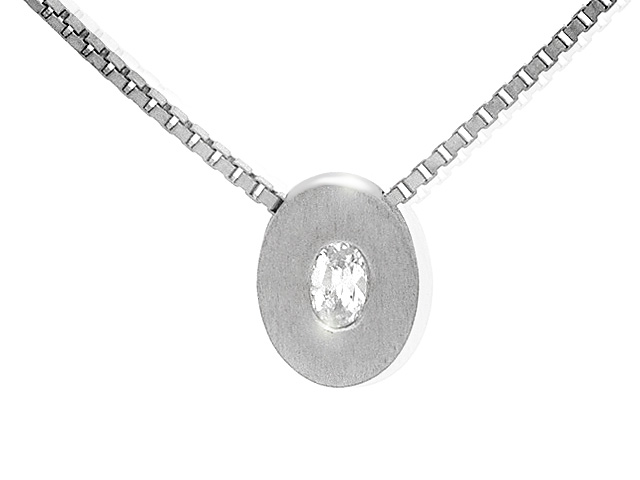Silver CZ Necklace
