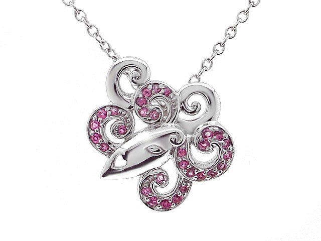 Zandra Rhodes Tourmaline Manhattan Lady Silver Necklace