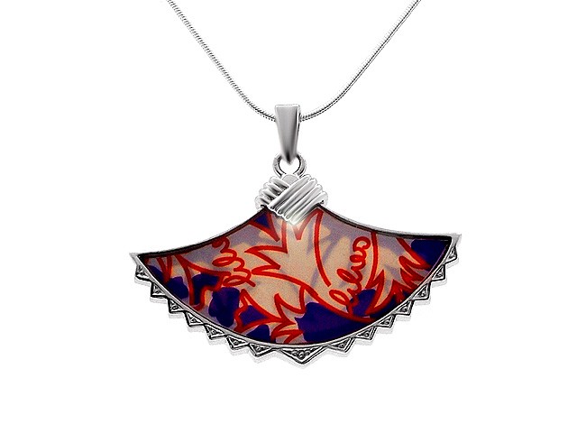 Zandra Rhodes Mother of Pearl Lovely Lilies Necklace