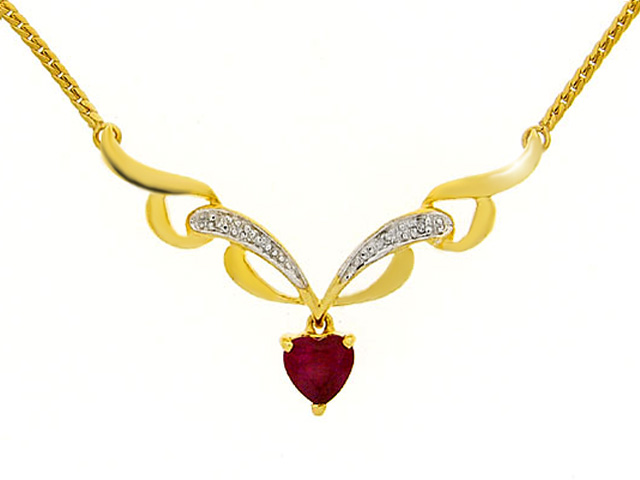 9ct Yellow Gold Ruby 