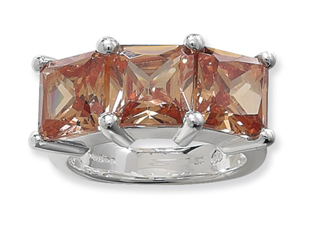 Esse Collection Silver Champagne CZ Ring