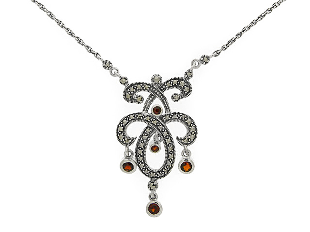 Sterling Silver Garnet 