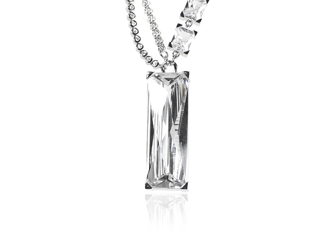Otazu Silver Collection White CZ Necklace