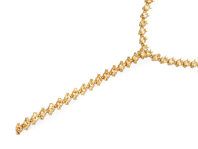 Otazu Silver Champagne CZ Gold Plated Necklace