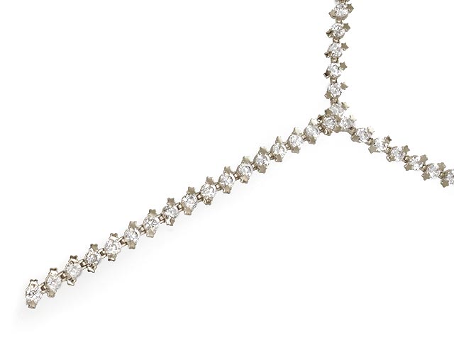 Otazu Silver Collection White CZ Necklace 42cm Chain