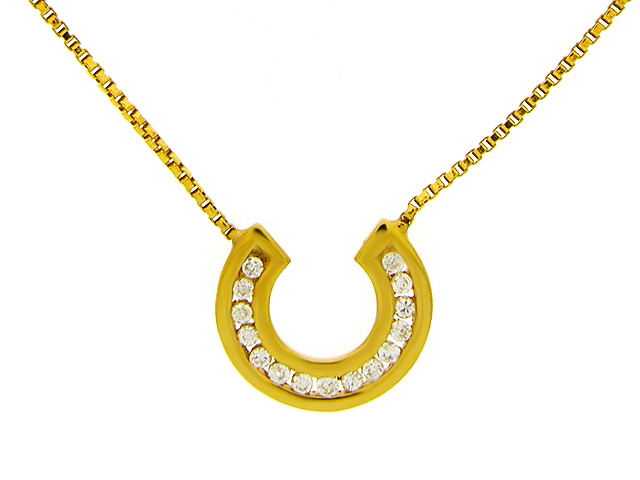 9ct Yellow Gold CZ Necklace