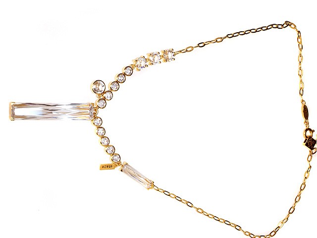 Otazu Silver CZ Gold Plated Necklace