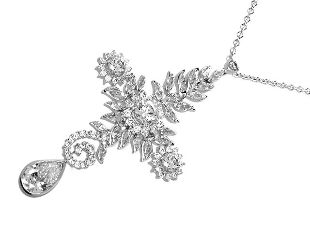 Otazu Silver CZ 72cm Necklace